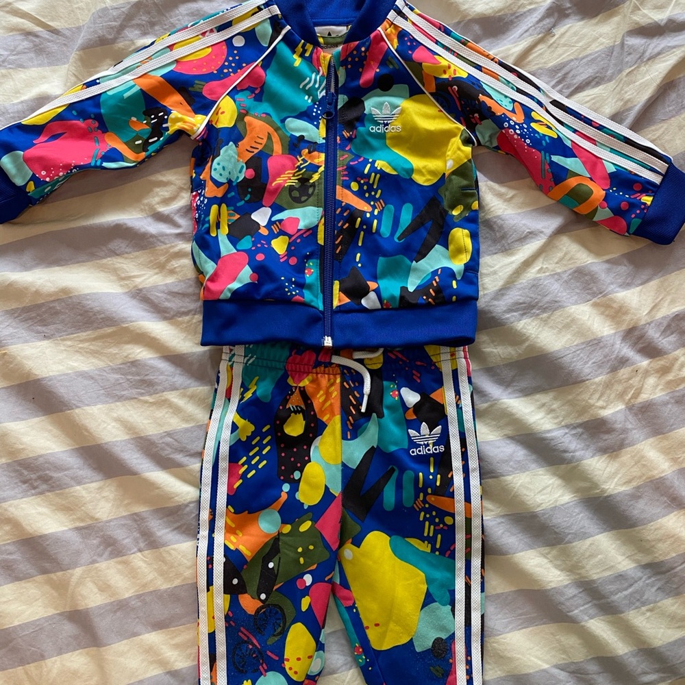 Adidas Abstract Tracksuit 6-9 Months Festival Colorful